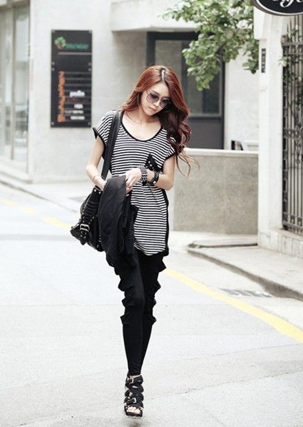 褶皱感打底裤 细腿追潮,巧搭打底裤