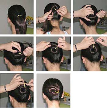 女人味十足 4种盘发DIY图解