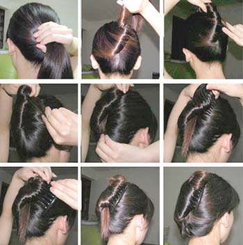 女人味十足 4种盘发DIY图解