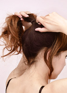 大发髻散发 盘出蓬松华美人